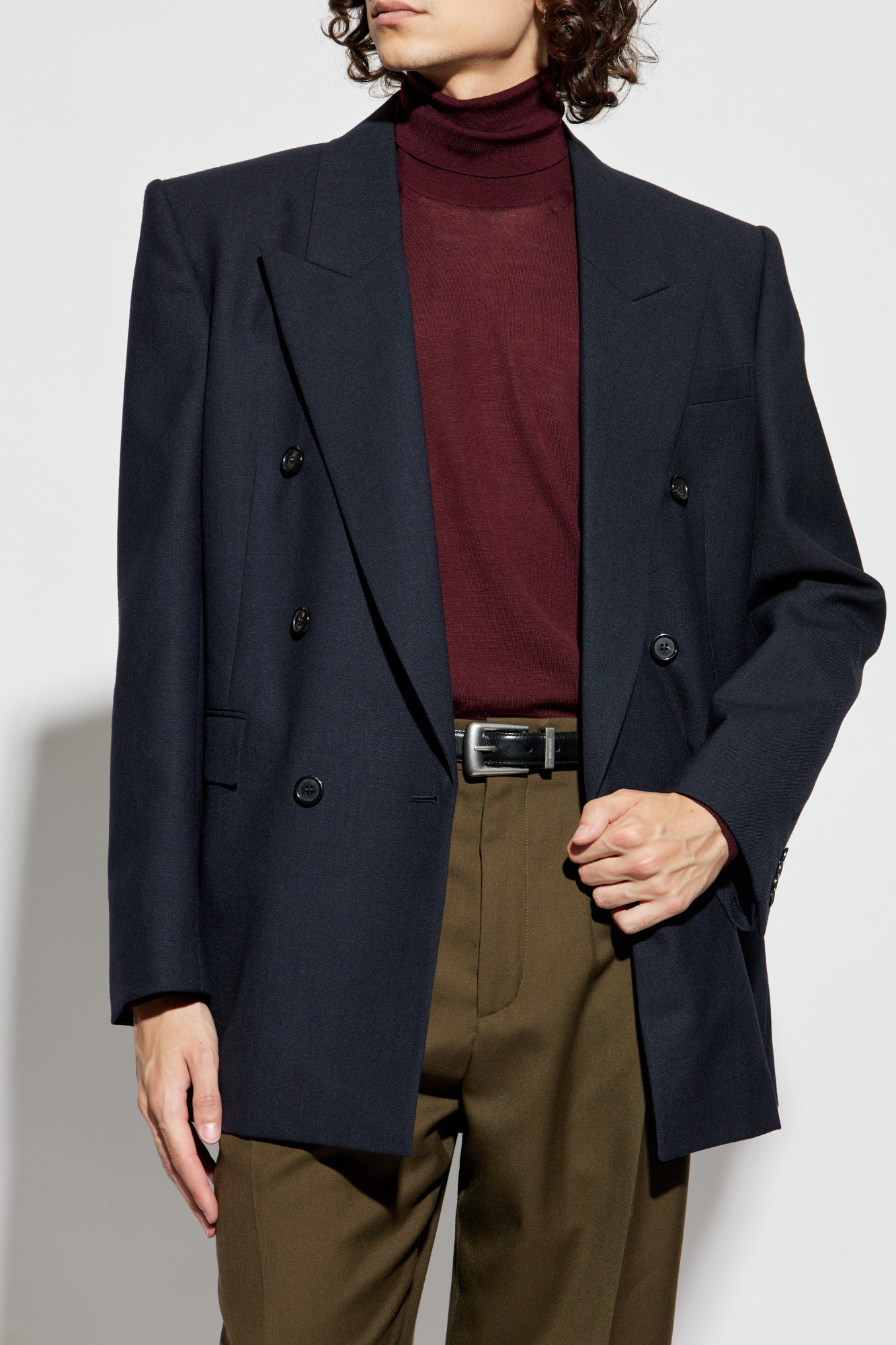 ジャケット Saint Laurent Dark Blue Wool Blazer Saint Laurent Dark Blue Wool Blazer Saint Laurent